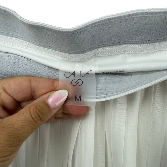 CALIA Women's White Pleated Mesh Skort - Picture 9 of 11